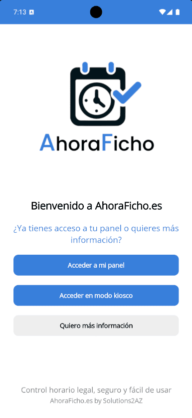App de control horario de AhoraFicho